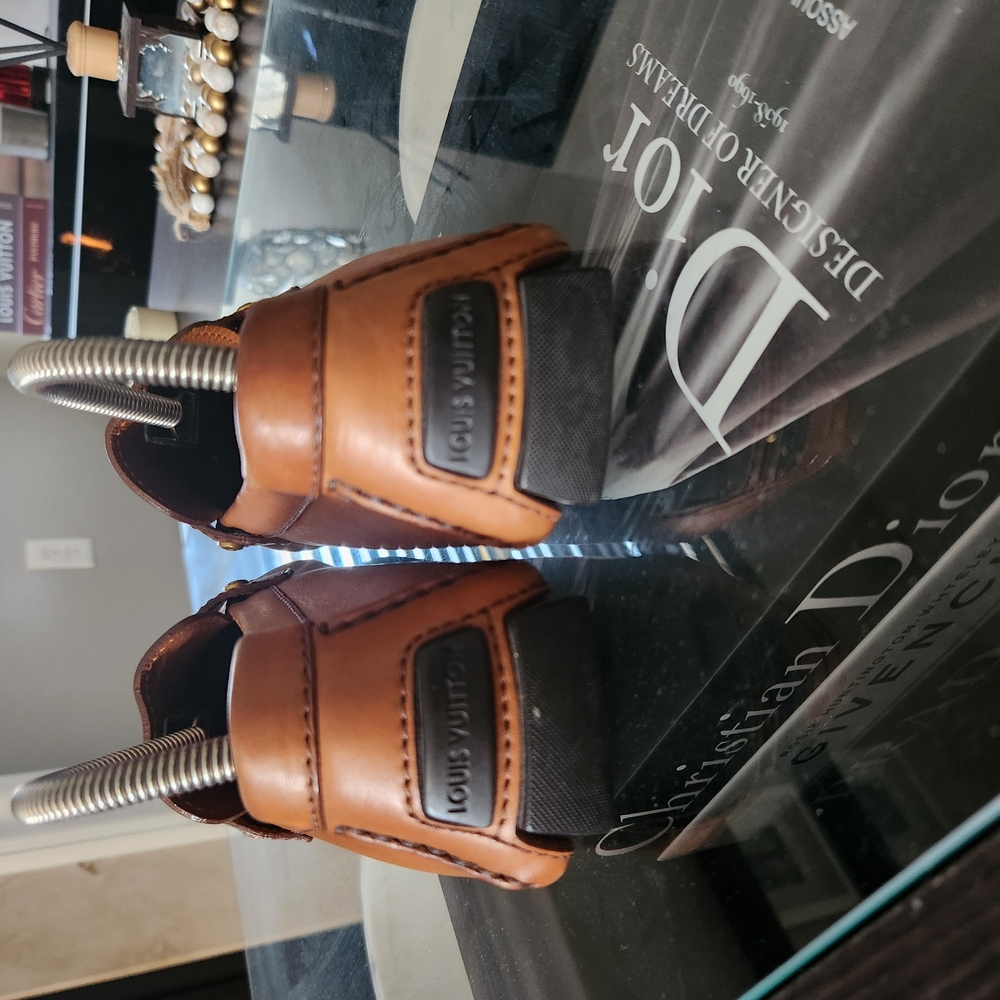 Louis Vuitton Men's Brown Leather Loafers - Picture 6 of 10